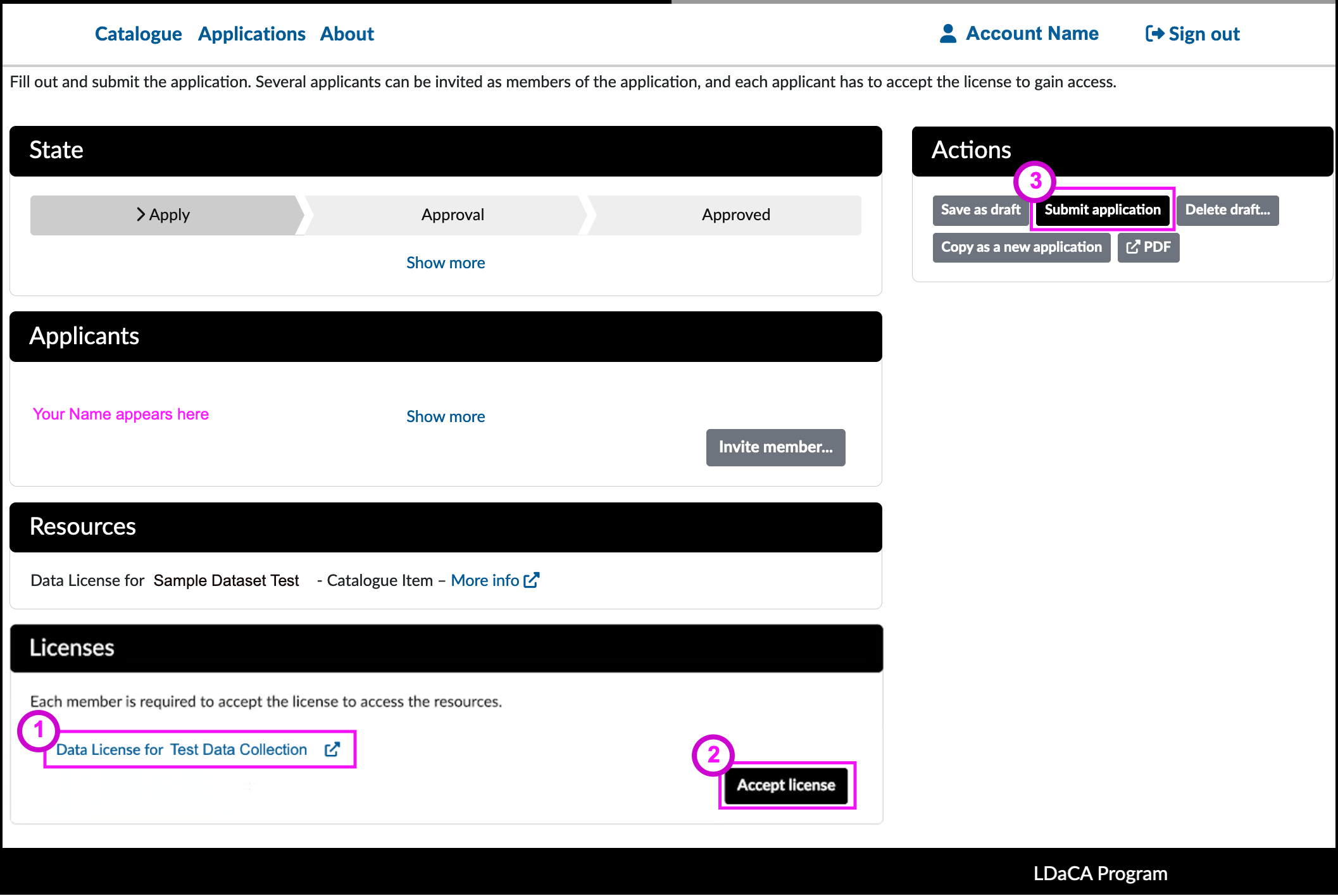 LDaCA-REMS Application Submission Steps